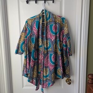 Colorful Patterned Kimono Cardigan